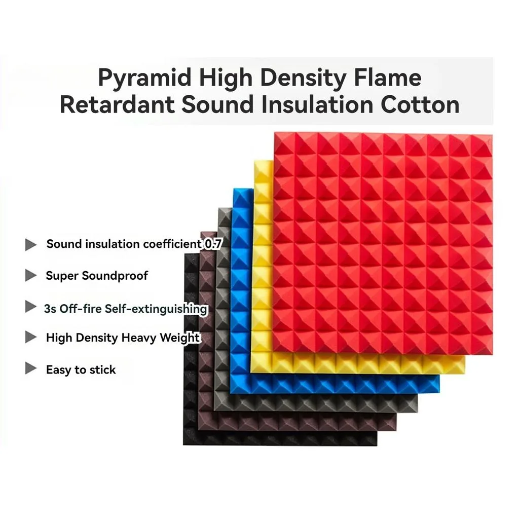 Self Adhesive Acoustic Foam Panels High Density Soundproof Studio Room Busa Kediangan - Image 2