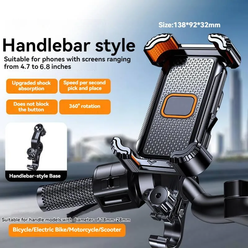 Silicone Shockproof Phone Mount For Food Delivery Rider Electric Motorcycle Riding Gear Pemegang Telefon - Image 2