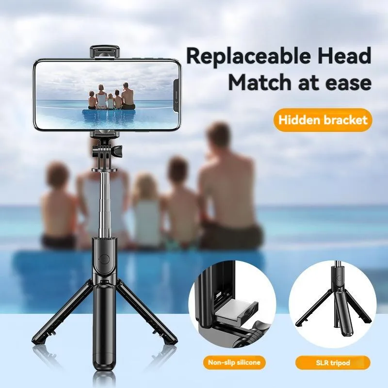 Tripod Selfie Stick dengan Alat Kawalan Bluetooth, Serbaguna Mudah Alih untuk Siaran Langsung & Foto - Image 2