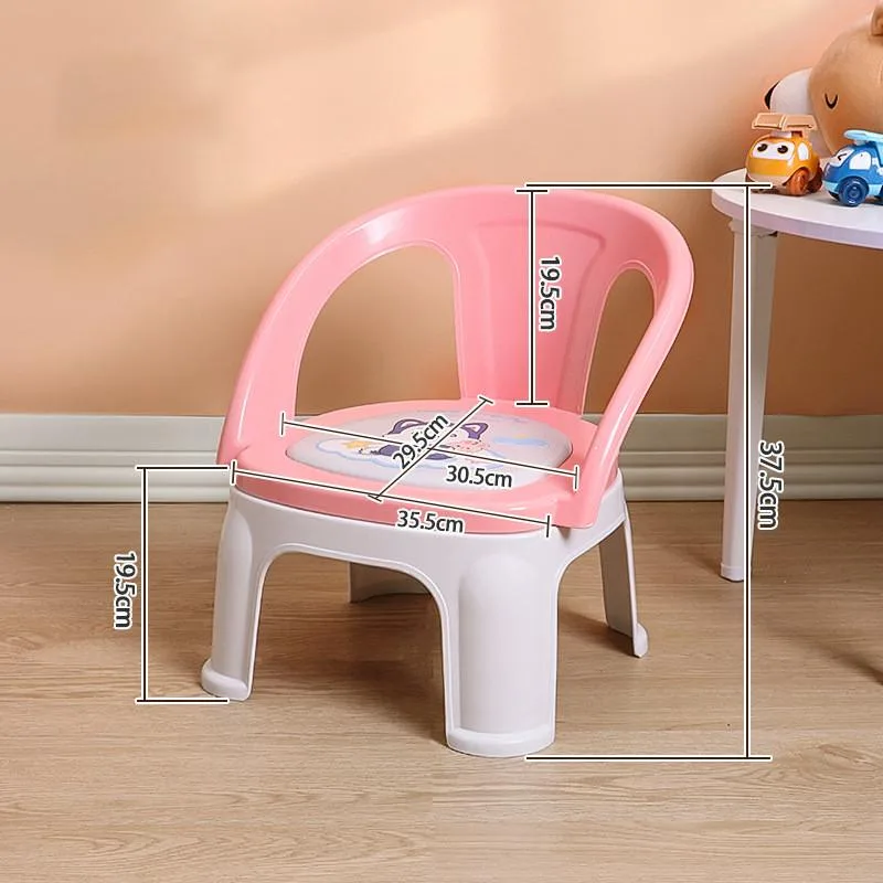 Cartoon Backrest Squeaky Dining Chair Stool For Baby Kids Feeding Kerusi Kanak-Kanak - Image 2