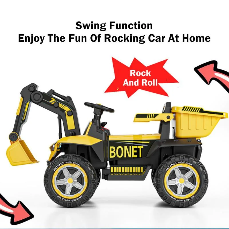 Remote Control Extra Large Kids Ride On Excavator Toy Off Road Beach 12V Dual Motor Vehicle Pengorek Elektrik - Image 2
