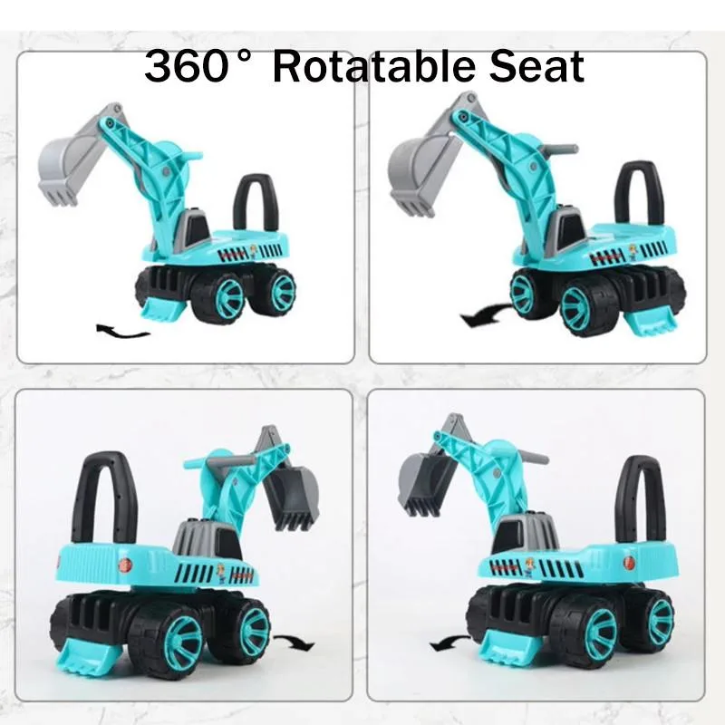 Kids Large Ride On Excavator Toy Sliding Scooter Digger Car For Baby Ride-On Excavator Untuk Kanak-kanak - Image 2