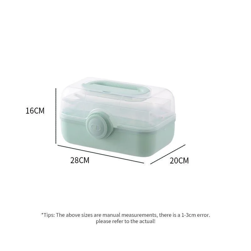Portable Medicine Box Large Capacity First Aid Kit Multi-Layer Medical Organizer Case Kotak Ubat Keluarga - Image 2