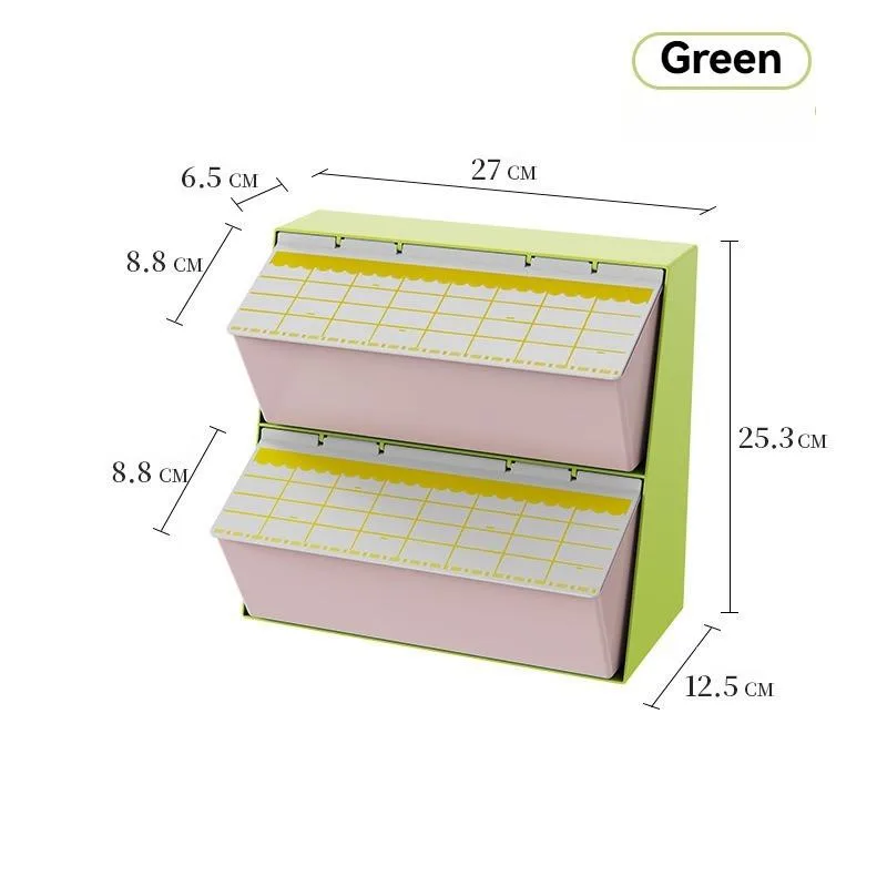 Desktop Storage Box With Lid Dustproof Compartment Organizer For Office Vanity Makeup Stationery Organizer Desktop - Image 2