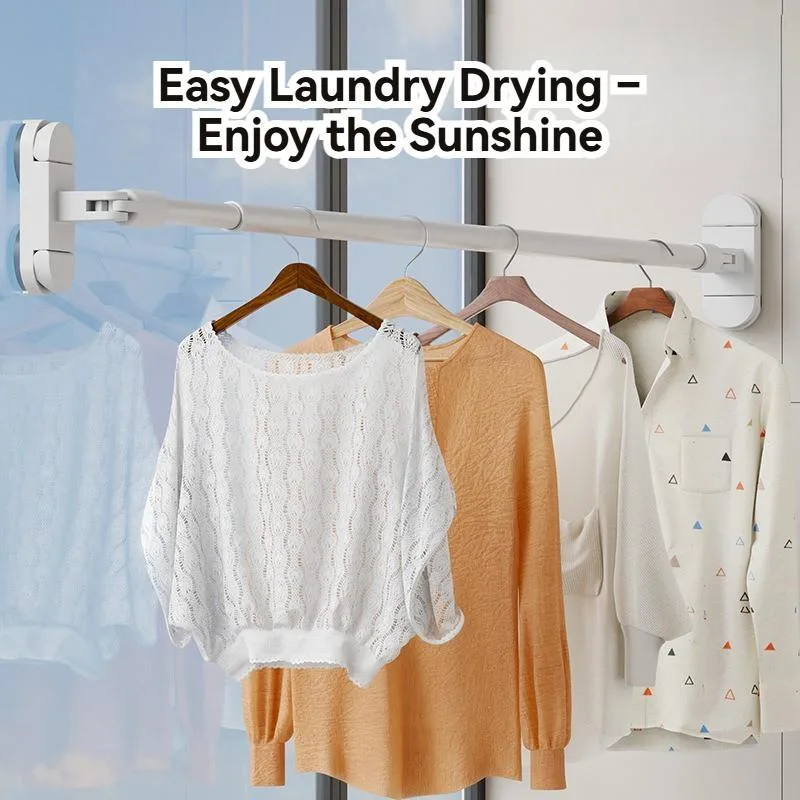 Suction Cup Telescopic Clothes Drying Rod Window Balcony No-Drill Quilt Dry Rack Rak Jemuran Sedutan Boleh Laras - Image 2
