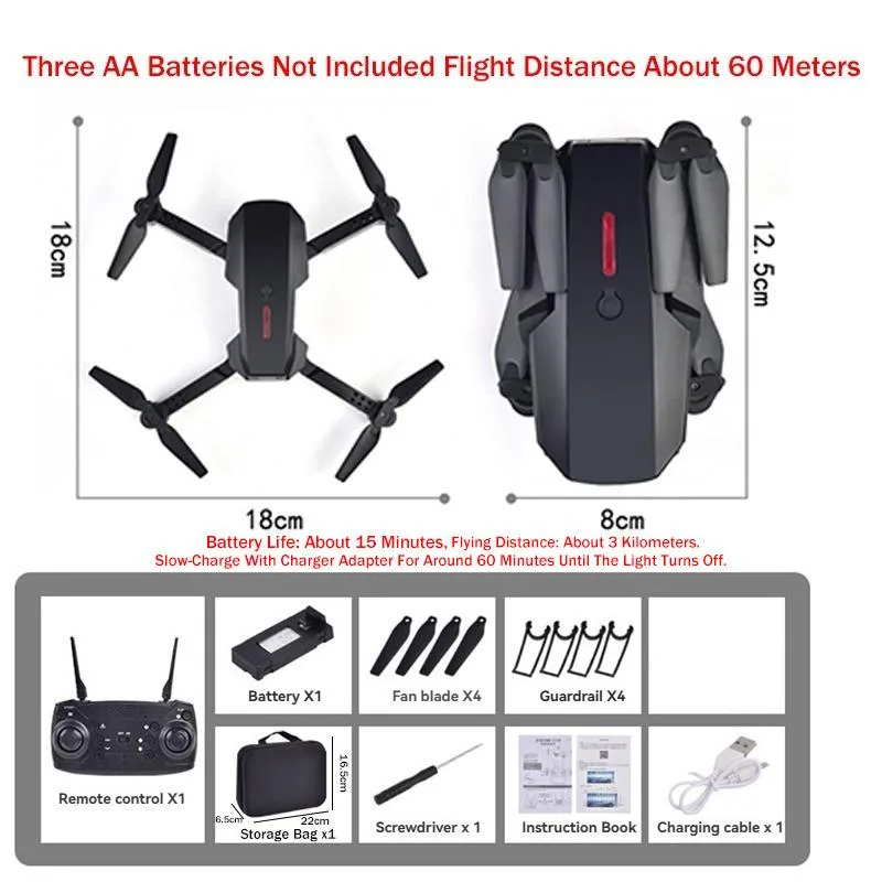 Drone With HD Dual Camera Kids Remote Control Aircraft Toy Pesawat Kawalan Jauh - Image 2