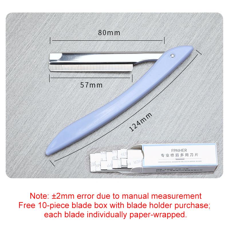 Foldable Eyebrow Razor Holder With 10 Pieces Replaceable Blades Eyebrow Razor Set Pisau Alis - Image 2