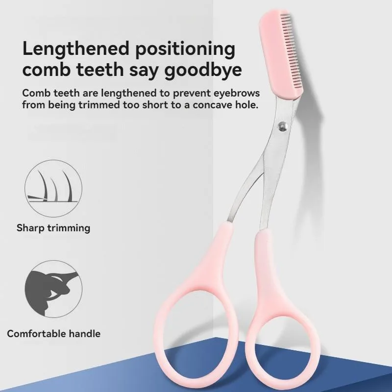 Foldable Eyebrow Razor Set With Eyebrow Comb Scissors For Women Beginners Set Pisau Alis - Image 2