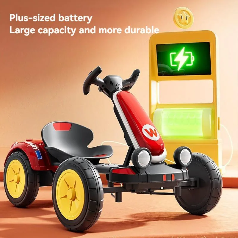 Kids Folding No Assembly Remote Control Electric Go Kart For Boys Girls Outdoor Toy Lumba Kecil Kereta Lumba Kecil - Image 2