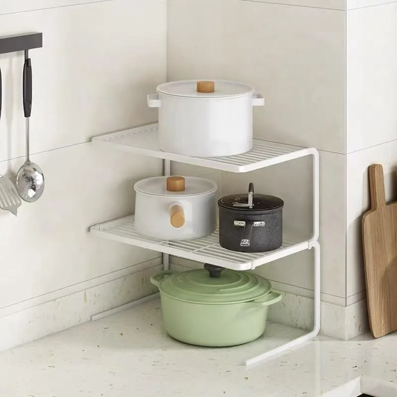 Rak Bertingkat Kaunter Dapur, Pengatur Peralatan Dapur dengan Rak Pelbagai Aras & Kabinet - Image 2