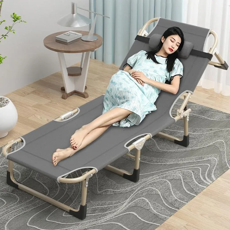 Katil Lipat Mudah Alih, Katil Tunggal untuk Pejabat Tidur Sebentar, Katil Lipat Teman Hospital & Kerusi Rehat - Image 2