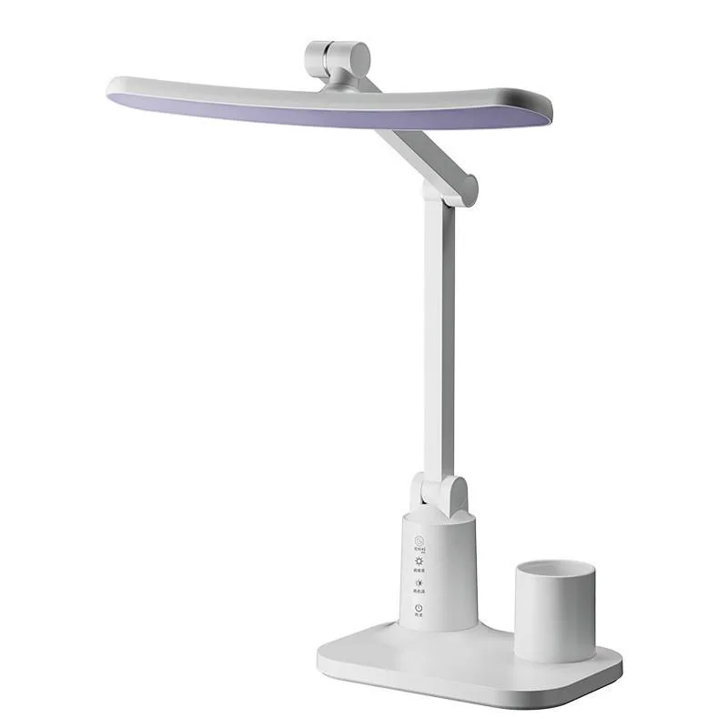 Lampu Meja LED Lengkung Perlindungan Mata, Lampu Boleh Dicas dengan Pemasa untuk Asrama & Membaca - Image 2