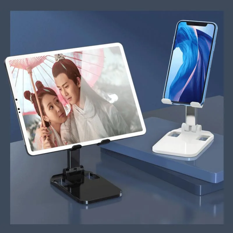 Pemegang Telefon Mudah Alih Boleh Laras, Tapak Boleh Lipat untuk Telefon & Tablet Meja - Image 2