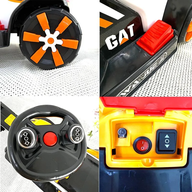 Mainan Jengkaut Elektrik Sit & Ride untuk Kanak-Kanak 1-5 Tahun dengan Lengan Gali - Image 3