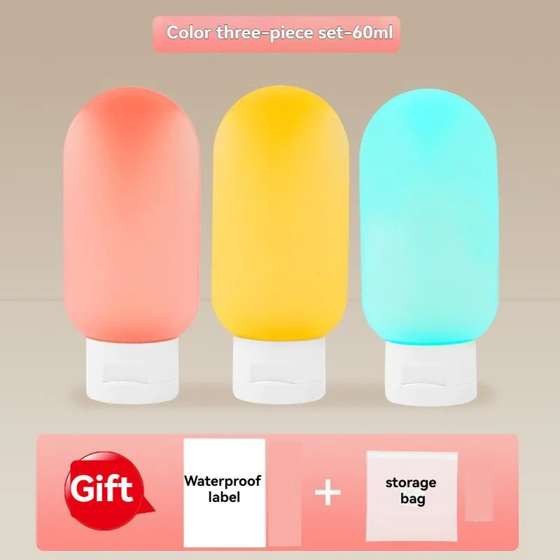 Set Botol Tandas Perjalanan Boleh Guna Semula, Dispenser Syampu, Gel Mandi & Penjagaan Kulit Mudah Alih - Image 3
