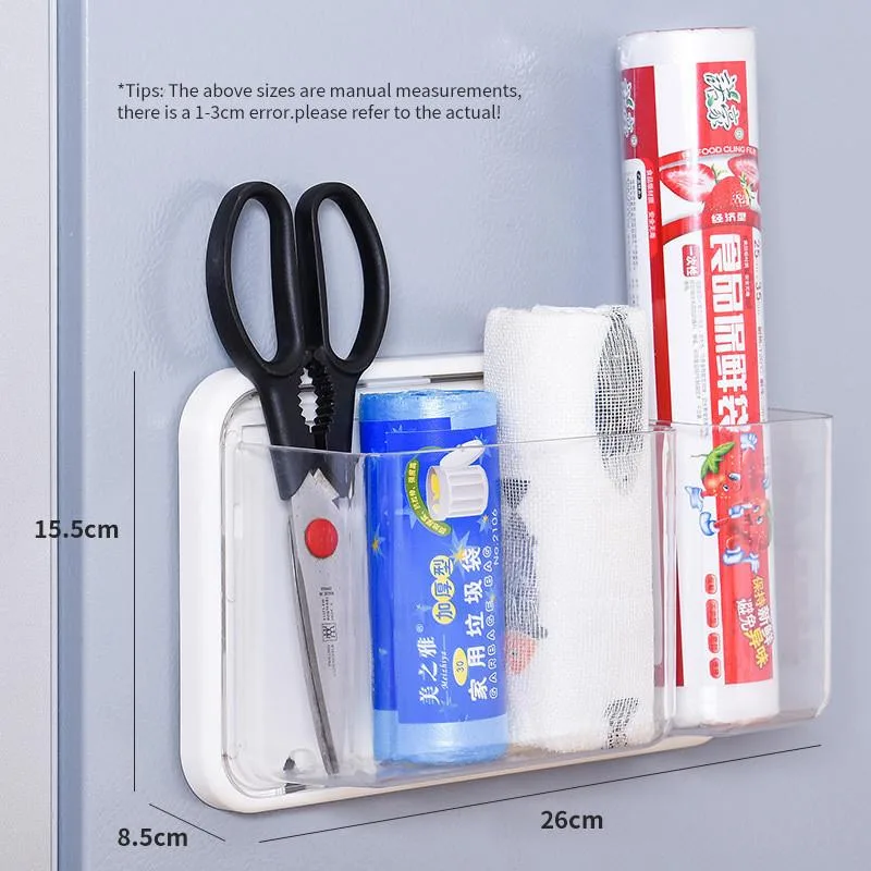Kotak Simpanan Magnet Peti Sejuk, Pemegang Peralatan Dapur & Rak Simpanan Filem Lekat Gaya Jepun - Image 3