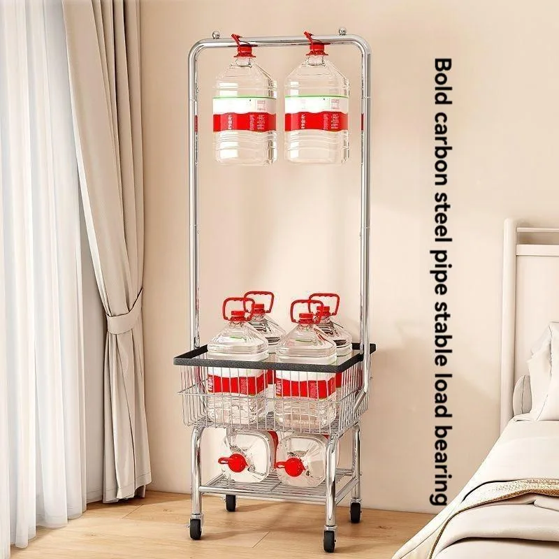 Rak Baju Berdiri Nordic Minimalis Dengan Bakul Penyimpanan Boleh Gerak Untuk Bilik Tidur - Image 3