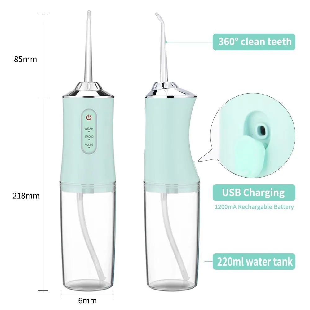 Flosser Air Mudah Alih, Irrigator Mulut Elektrik, Mesin Pembersih Gigi Mini untuk Rumah & Perjalanan - Image 3
