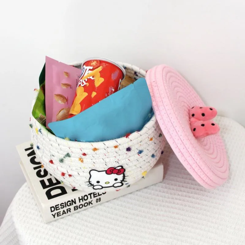 Kotak Penyimpanan Kosmetik Kucing Comel Desktop Pejabat Organizer Barang Kecil Rumah Tangga - Image 3