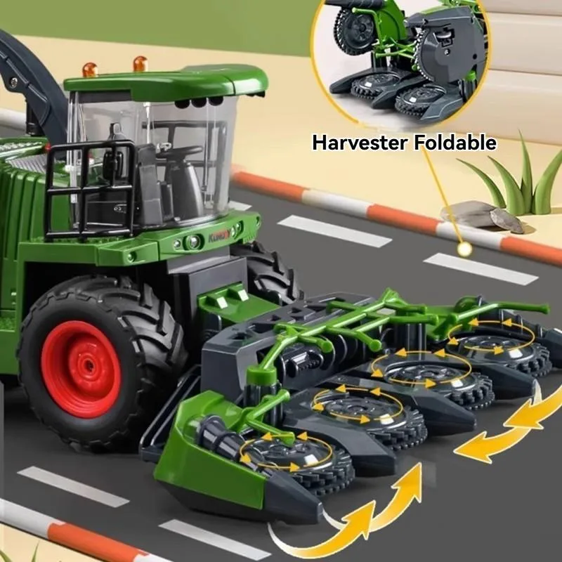Set Mainan Kenderaan Ladang Gergasi Traktor Penuai Lori Pengangkut Model Pembinaan Untuk Kanak Kanak Lelaki - Image 3