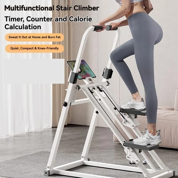 Mesin Stepper Mini Rumah, Alat Latihan Tangga dengan Pemegang, Peralatan Kecergasan Dalaman & Trainer Senaman - Image 3