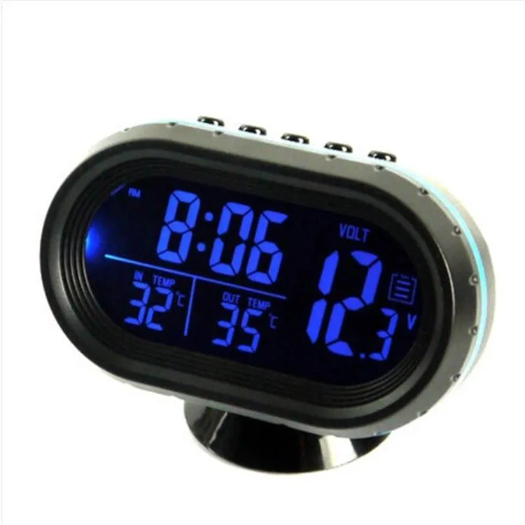 Jam Digital Dashboard Kereta Dengan Lampu Malam & Penunjuk Suhu, Aksesori Dalaman Auto - Image 3