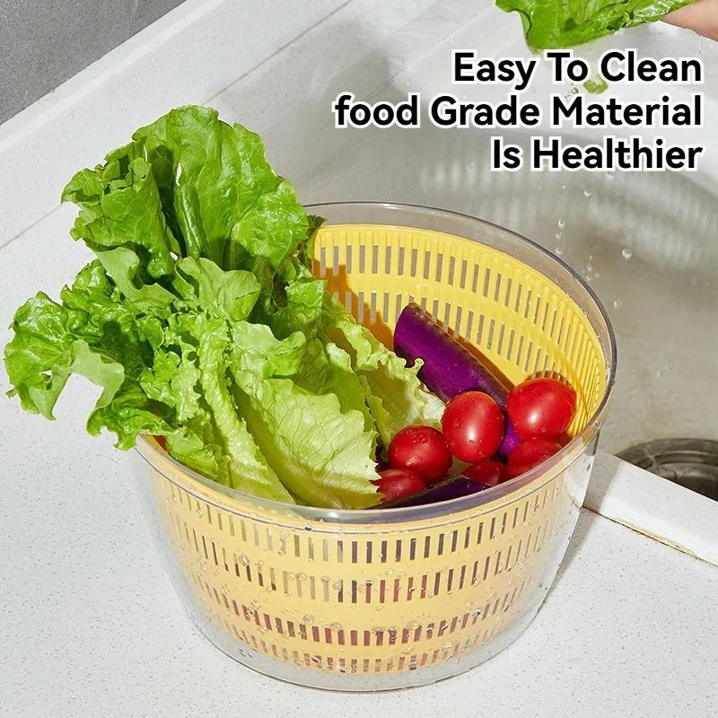 Pemutar Sayur Elektrik Kapasiti Besar Pengering Salad Pemutar Minyak Tahan Panas Alat Dapur - Image 3