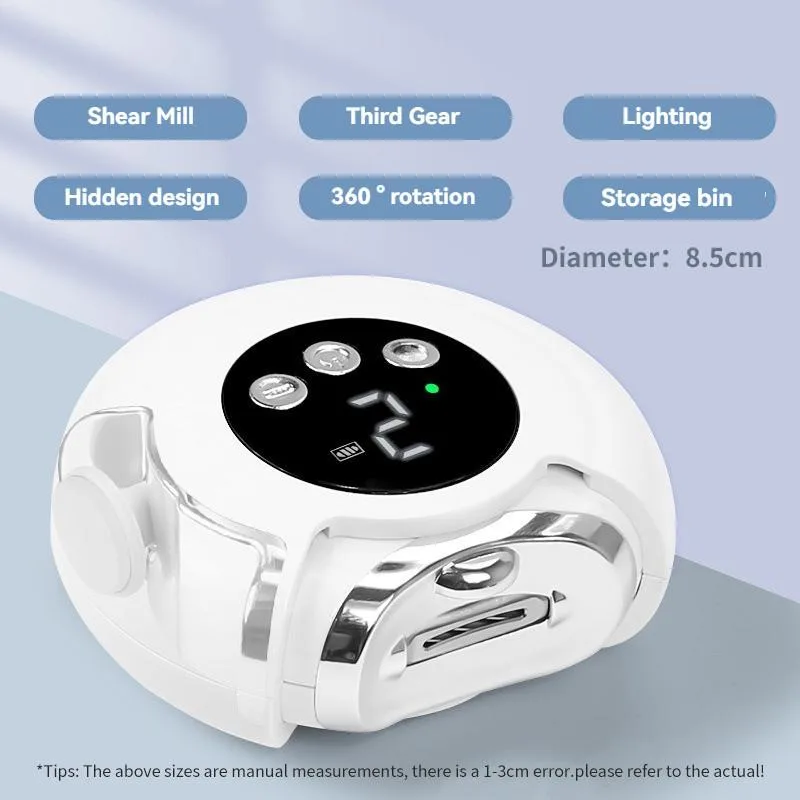 Pemotong Kuku Elektrik Automatik dengan Lampu LED, Alat Penjagaan Kuku untuk Warga Emas & Bayi - Image 3