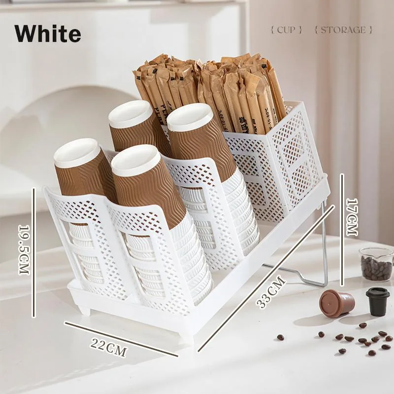 Detachable Tilted Paper Cup Holder Desktop Dispenser Disposable Cup Organizer Rak Cawan Kertas - Image 3