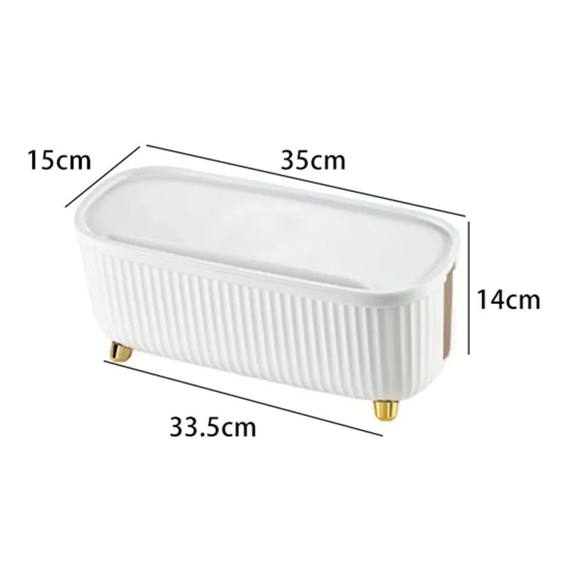 Desktop Cable Management Box Power Strip Organizer Wire Cord Storage Holder Kotak Penyusun Pemanjang Meja - Image 3