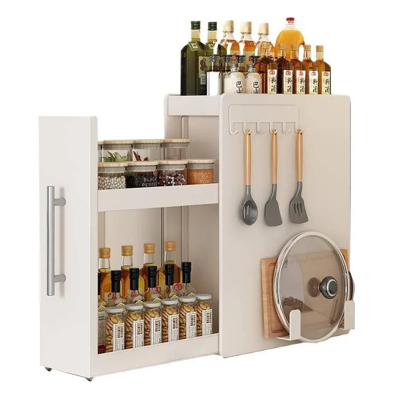 Pull Out Multi Function Kitchen Corner Spice Storage Rack Narrow Cabinet Storage Shelf Rak Simpanan Sudut - Image 3