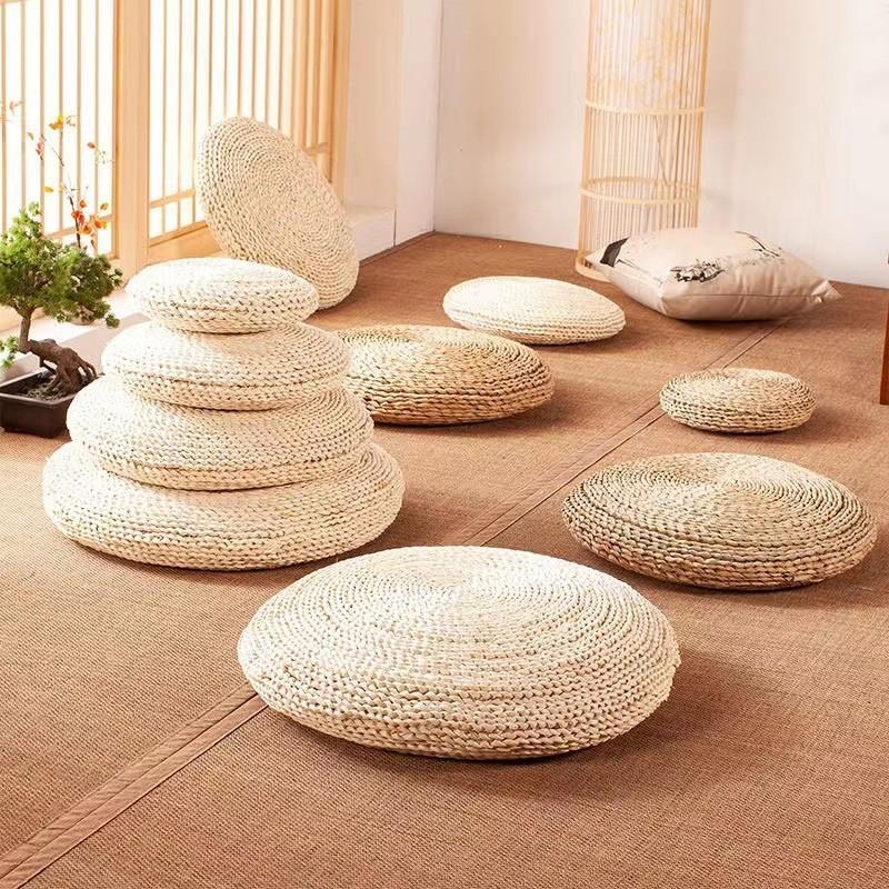 Straw Woven Corn Husk Seat Cushion Tatami Floor Mat Bantal Duduk - Image 3