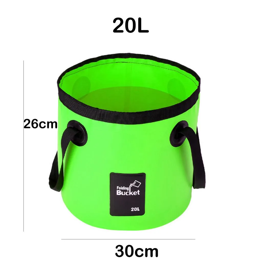 Portable PVC Collapsible Water Bucket For Outdoor Camping Water Storage Baldi Air Lipat - Image 3