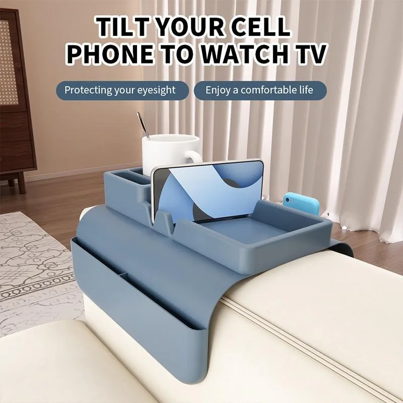 Multifunctional Silicone Sofa Armrest Storage Caddy Cup Holder Tray Rak Simpanan - Image 3