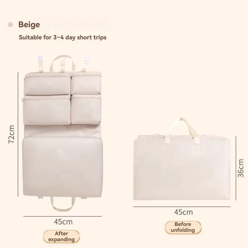 7 In 1 Travel Packing Cubes Luggage Organizer Clothes Underwear Storage Bag Set Beg Penyimpanan Dalam Suitcase - Image 3