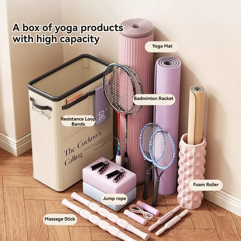 Foldable Yoga Storage Box Sports Equipment Organizer Basket Home Storage Bin Kotak Penyimpanan Yoga Boleh Lipat - Image 3