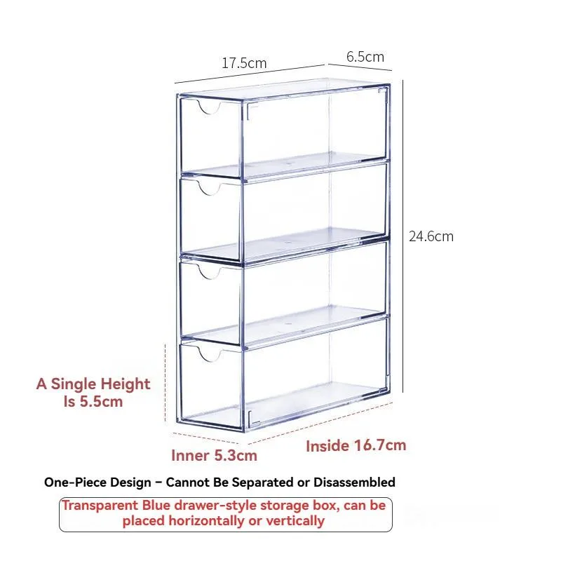 Multi Layer Drawer Type Desktop Sunglasses Storage Display Cabinet Kotak Simpanan - Image 3