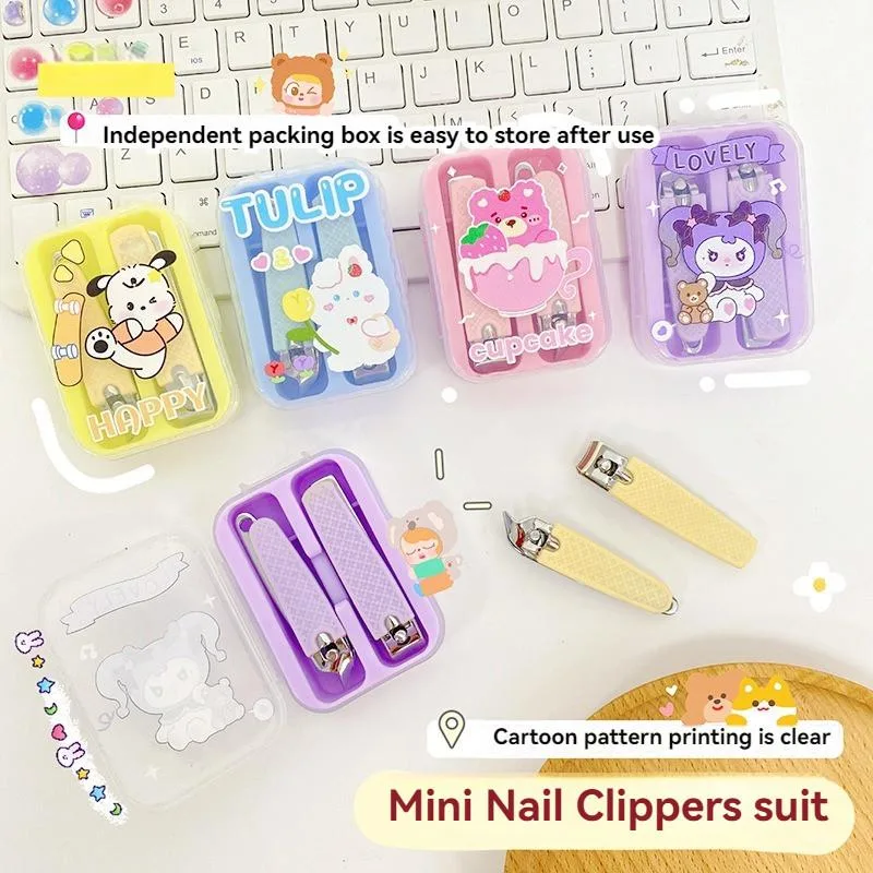 Cartoon Nail Clipper Cute Mini Portable Oblique Nail Clipper Gunting Kuku - Image 3