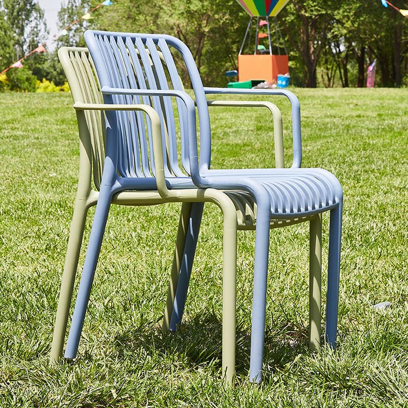 Stackable Plastic Leisure Chair Outdoor Balcony Garden Patio Relax Chair Kerusi plastik - Image 3