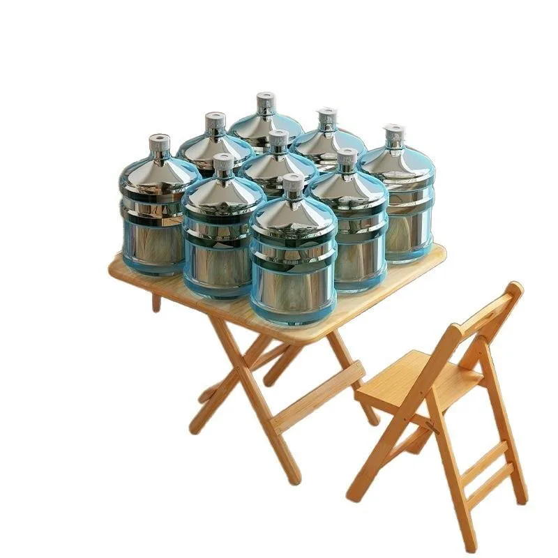 Solid Wood Folding Table Dining Table Outdoor Square Table Meja Lipat Kayu Padat - Image 3