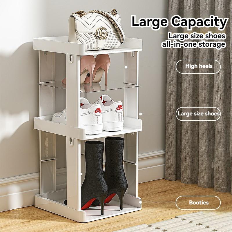 Shoe Rack Narrow Entryway Small Shoe Cabinet Multi-layer Storage Rak Kasut - Image 3