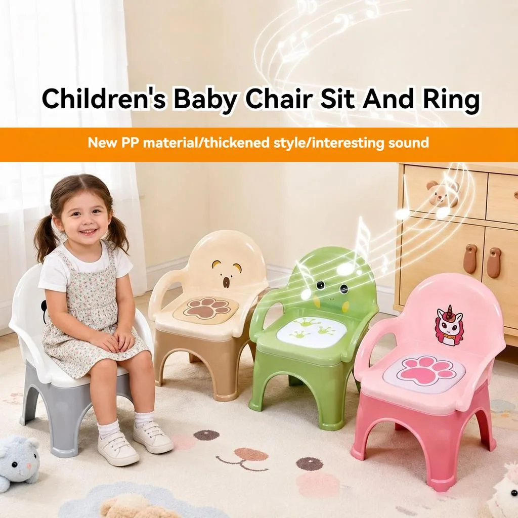 Kids Squeaky Cartoon Chair With Backrest Anti Slip Dining Stool For Baby Feeding Kerusi Kanak-Kanak - Image 3