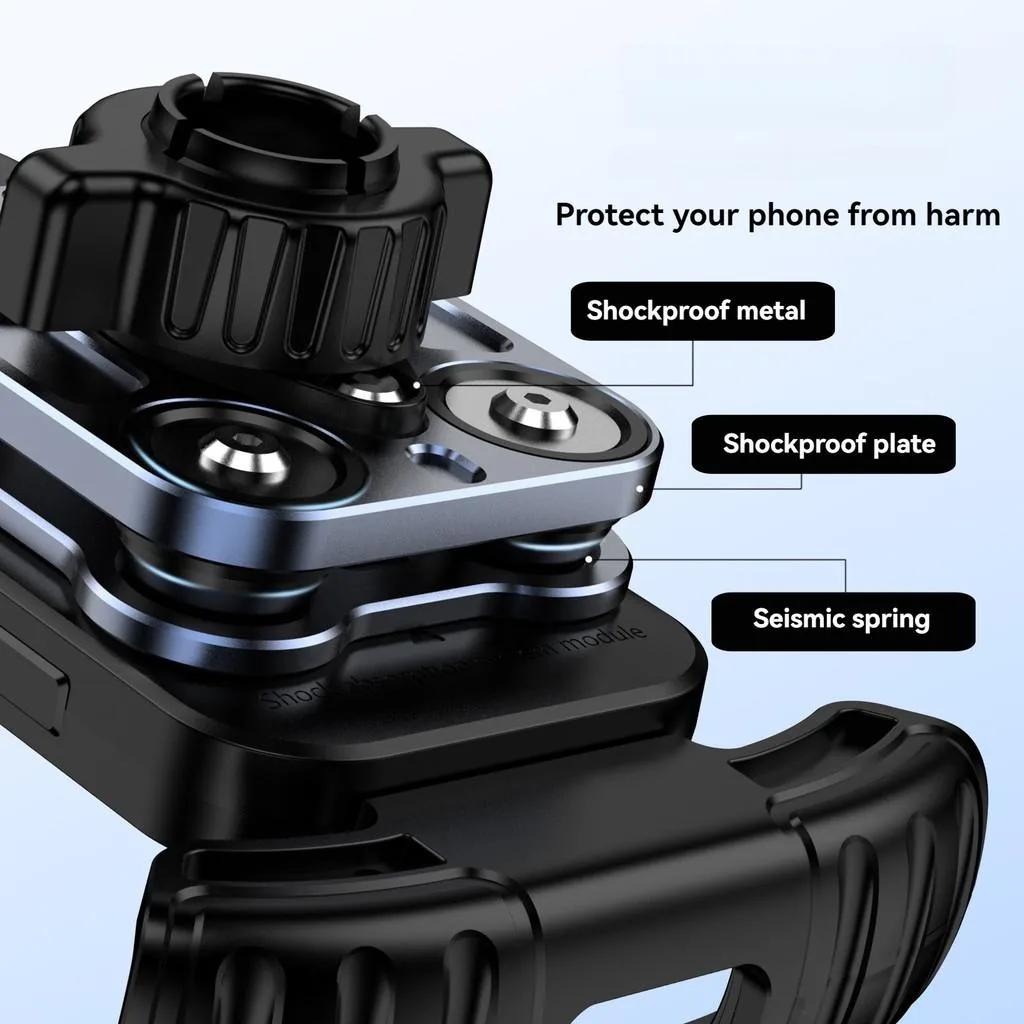 Shock Absorbing Anti Shake Phone Navigation Mount For Motorcycle E Bike Bicycle Food Delivery Pemegang Telefon - Image 3
