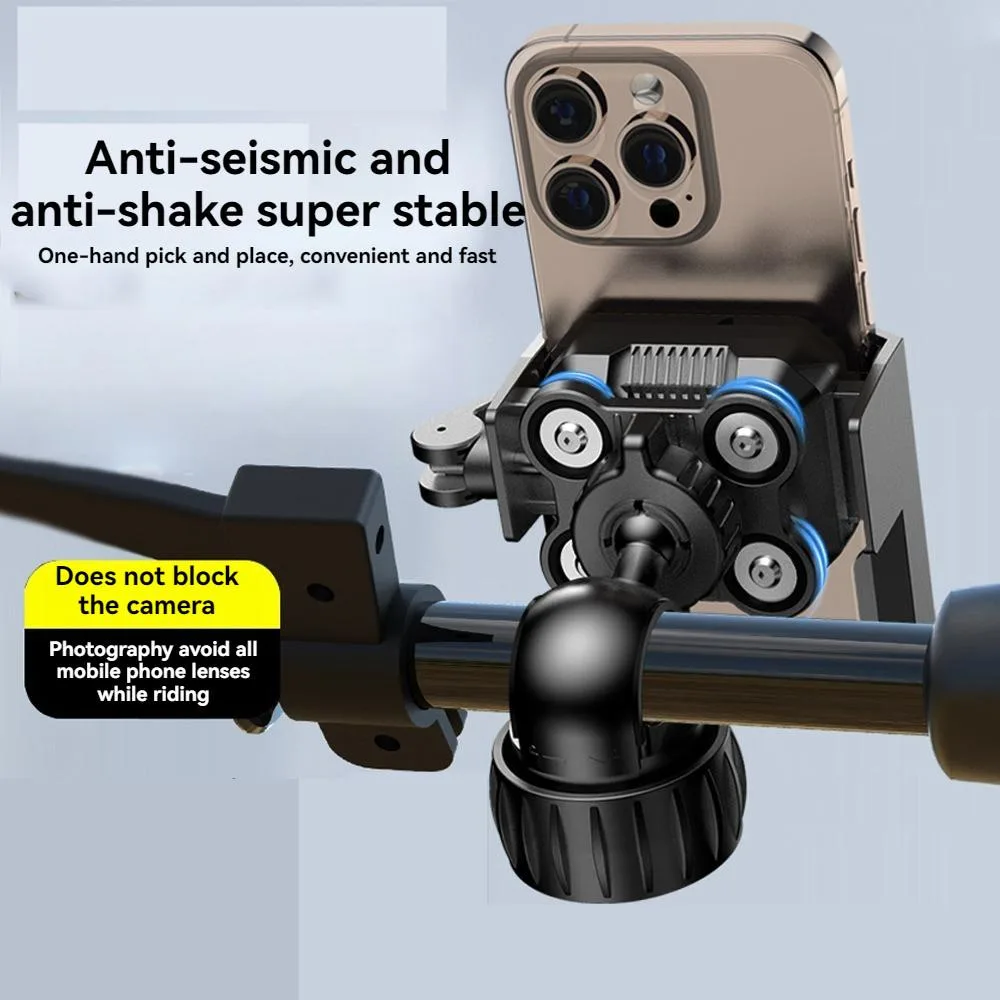 Shock Absorbing Phone Navigation Mount For Electric Motorcycle And Bicycle Pemegang Telefon - Image 3