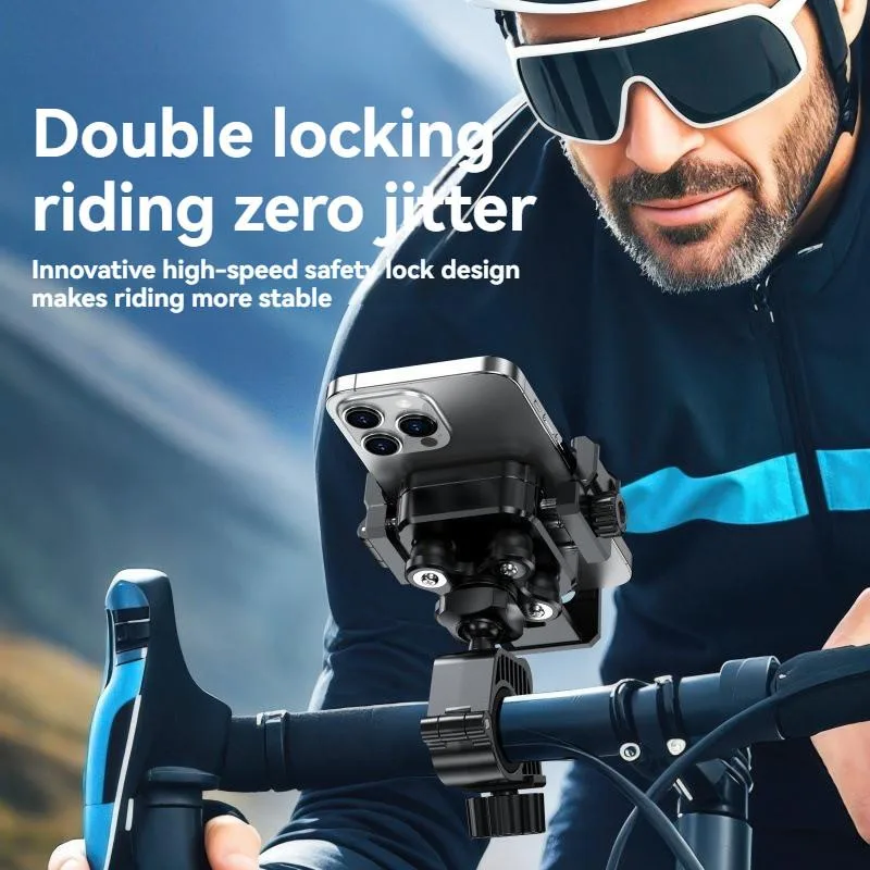 Shockproof Anti Shake Phone Navigation Mount For Bicycle Electric Motorcycle Mountain Rider Pemegang Telefon - Image 3