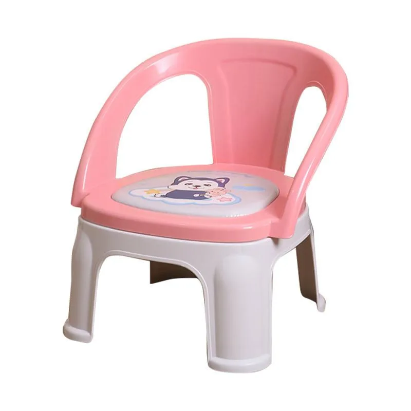 Cartoon Backrest Squeaky Dining Chair Stool For Baby Kids Feeding Kerusi Kanak-Kanak - Image 3
