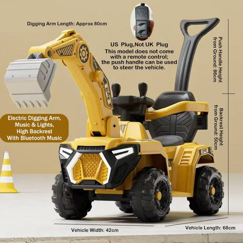 Kids Ride On Excavator Toy Dual Motor 4 Wheel Electric Car For Baby Boys Excavator Elektrik Mainan - Image 3