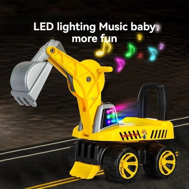 Kids Large Ride On Excavator Toy Sliding Scooter Digger Car For Baby Ride-On Excavator Untuk Kanak-kanak - Image 3
