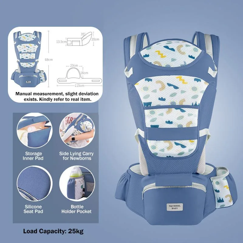 Multifunctional Baby Hip Seat Carrier Four Season Front Carry Infant Sling Hip Seat Bayi - Image 3
