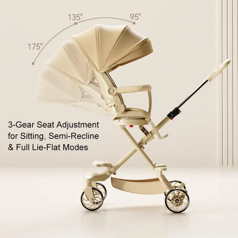 Lightweight Foldable Reversible Baby Stroller Sit And Lie Outdoor Kids Pushchair Stroller Kereta Sorong Bayi - Image 3